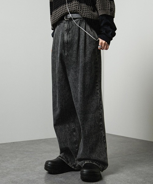 セール】【Alfred Alex】Vintage Wide Tapered Denim/ヴィンテージ