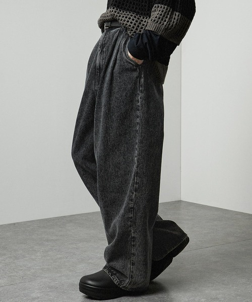 セール】【Alfred Alex】Vintage Wide Tapered Denim/ヴィンテージ