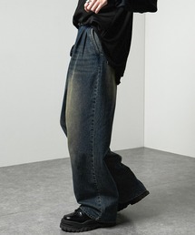Alfred Alex（アルフレッドアレックス）の「【Alfred Alex】Vintage Wide Tapered Denim ヴィンテージメイク ワイドデニムパンツ（デニムパンツ）」