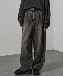Alfred Alex（アルフレッドアレックス）の「【Alfred Alex】Vintage Wide Tapered Denim ヴィンテージメイク ワイドデニムパンツ（デニムパンツ）」