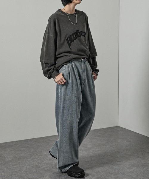 ヴィンテージ vintage　ハイウエスト　タックパンツ