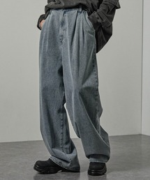 Alfred Alex（アルフレッドアレックス）の「【Alfred Alex】Vintage Wide Tapered Denim ヴィンテージメイク ワイドデニムパンツ（デニムパンツ）」