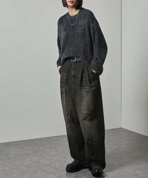 セール】【Alfred Alex】ケミカル ヴィンテージ メイク タック ワイド