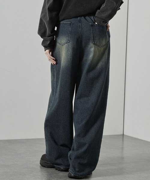 セール】【Alfred Alex】Vintage Wide Tapered Denim/ヴィンテージ