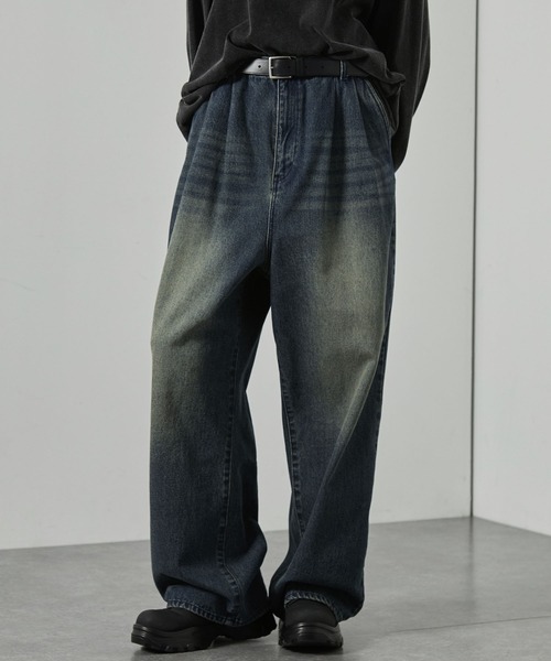 Alfred Alex】Vintage Wide Tapered Denim/ヴィンテージメイク ワイド