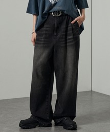 Alfred Alex（アルフレッドアレックス）の「【Alfred Alex】Vintage Wide Tapered Denim ヴィンテージメイク ワイドデニムパンツ（デニムパンツ）」