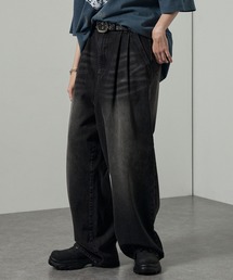 Alfred Alex（アルフレッドアレックス）の「【Alfred Alex】Vintage Wide Tapered Denim ヴィンテージメイク ワイドデニムパンツ（デニムパンツ）」