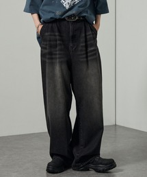 Alfred Alex（アルフレッドアレックス）の「【Alfred Alex】Vintage Wide Tapered Denim ヴィンテージメイク ワイドデニムパンツ（デニムパンツ）」