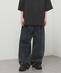 Alfred Alex（アルフレッドアレックス）の「【Alfred Alex】Vintage Wide Tapered Denim ヴィンテージメイク ワイドデニムパンツ（デニムパンツ）」