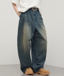Alfred Alex（アルフレッドアレックス）の「【Alfred Alex】Vintage Wide Tapered Denim ヴィンテージメイク ワイドデニムパンツ（デニムパンツ）」