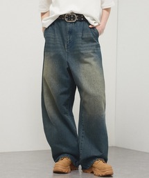 Alfred Alex（アルフレッドアレックス）の「【Alfred Alex】Vintage Wide Tapered Denim ヴィンテージメイク ワイドデニムパンツ（デニムパンツ）」