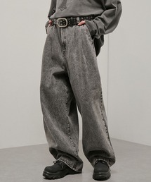 Alfred Alex（アルフレッドアレックス）の「【Alfred Alex】Vintage Wide Tapered Denim ヴィンテージメイク ワイドデニムパンツ（デニムパンツ）」