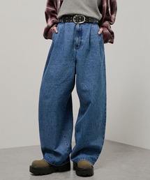 Alfred Alex（アルフレッドアレックス）の「【Alfred Alex】Vintage Wide Tapered Denim ヴィンテージメイク ワイドデニムパンツ（デニムパンツ）」