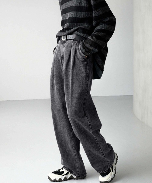 セール】【Alfred Alex】Vintage Wide Tapered Denim/ヴィンテージ