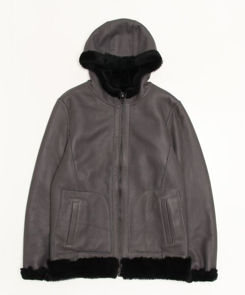 RAWLIFE(ロウライフ)の「EsTes/エステス/リバーシブルムートンジャケット(ムートンコート・メンズ・ブラック・46/48)」の1枚目の写真