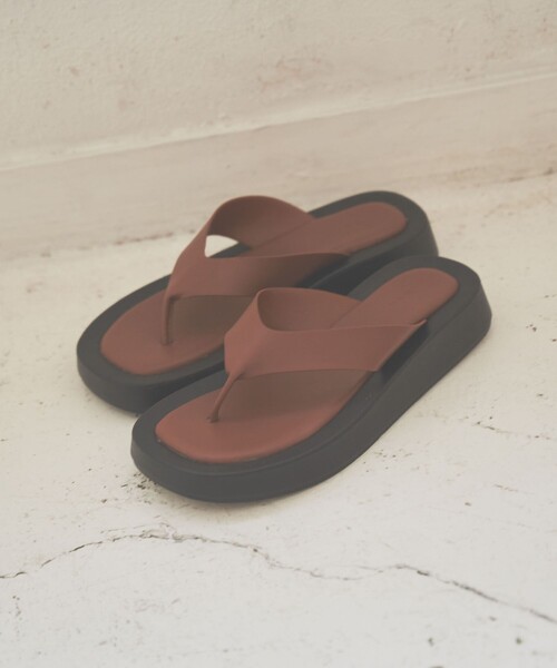 coen（コーエン）の「厚底トングサンダル（サンダル・レディース・ブラウン/ブラック・S/M/L）」の8枚目の写真
