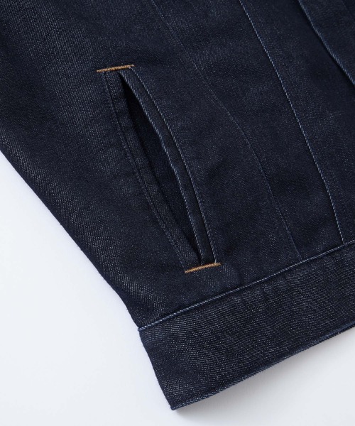 MONO-MART LADY'S（モノマートレディース）の「ビッグシルエットシンチバックデザインデニムジャケット（デニムジャケット・レディース・ネイビー/アイボリー/ブラック/ブルー/グレー/サックスブルー・FREE）」の12枚目の写真