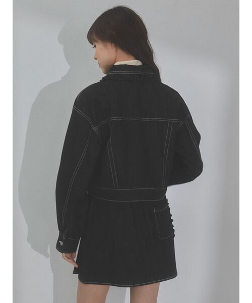 merry jenny(メリージェニー)の「デニムリボンジャケット(デニムジャケット・レディース・ブラック/インディゴブルー・FREE)」の11枚目の写真