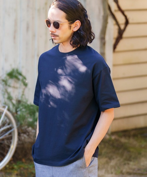 CAMBIO(カンビオ)の「mt8297- ビッグシルエットプリントTシャツ(famous quoteバッグ)(Tシャツ/カットソー・メンズ・ネイビー/ホワイト/ブラック・XL/M/S/L)」の6枚目の写真