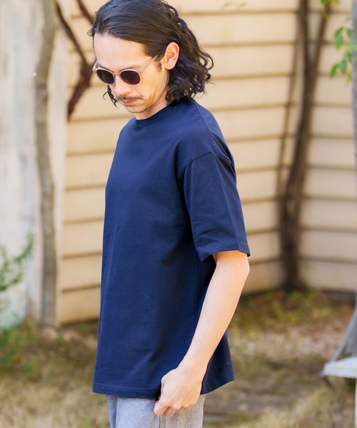 CAMBIO(カンビオ)の「mt8297- ビッグシルエットプリントTシャツ(famous quoteバッグ)(Tシャツ/カットソー・メンズ・ネイビー/ホワイト/ブラック・XL/M/S/L)」の7枚目の写真