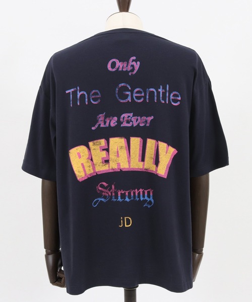 CAMBIO(カンビオ)の「mt8297- ビッグシルエットプリントTシャツ(famous quoteバッグ)(Tシャツ/カットソー・メンズ・ネイビー/ホワイト/ブラック・XL/M/S/L)」の11枚目の写真