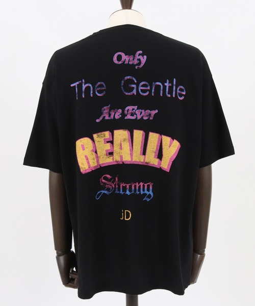 CAMBIO(カンビオ)の「mt8297- ビッグシルエットプリントTシャツ(famous quoteバッグ)(Tシャツ/カットソー・メンズ・ネイビー/ホワイト/ブラック・XL/M/S/L)」の12枚目の写真