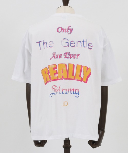 CAMBIO(カンビオ)の「mt8297- ビッグシルエットプリントTシャツ(famous quoteバッグ)(Tシャツ/カットソー・メンズ・ネイビー/ホワイト/ブラック・XL/M/S/L)」の16枚目の写真