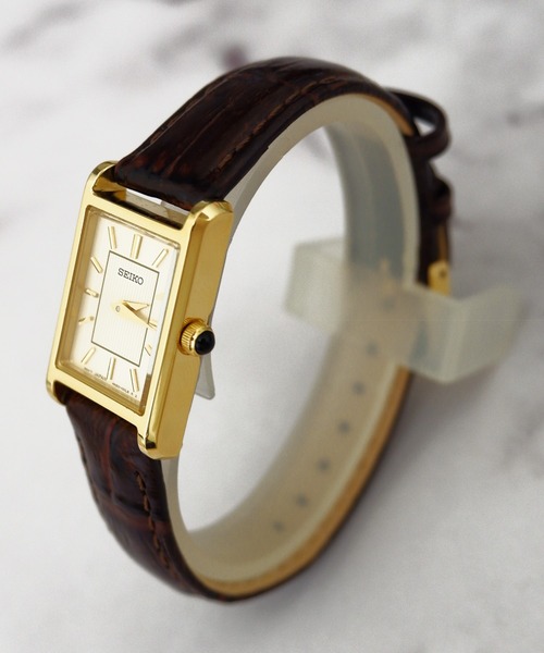SEIKO（セイコー）の「/SEIKO/スクエア　クォーツ（アナログ腕時計・レディース・シルバー/ゴールド/ゴールド系その他・FREE）」の2枚目の写真