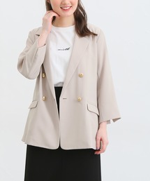 ８分袖ダブルゆるテーラードジャケット