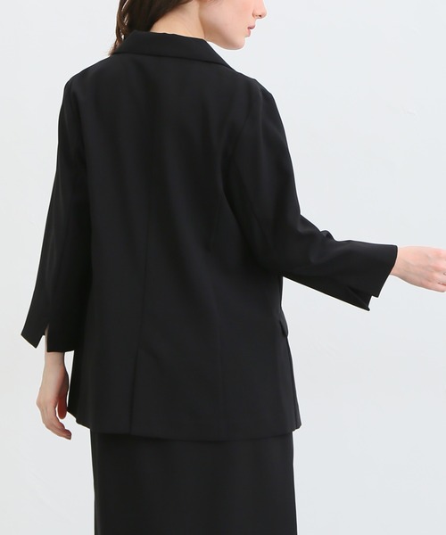 Honeys(ハニーズ)の「8分袖ダブルゆるテーラードジャケット(テーラードジャケット・レディース・ミント/ブラック/グレイッシュベージュ/ネイビー系/ネイビー・L/M/LL/S)」の7枚目の写真