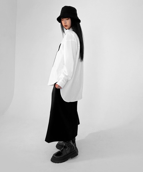 LVEU.（ラブユ.）の「【LVEU.】ハート刺繍デザインシャツ / トップス シャツ ブラウス オーバー 長袖 羽織 ハート 刺繍 レギュラー ホワイト ブルー パープル ZOZOTOWN限定（シャツ/ブラウス・レディース・ホワイト/ブルー/パープル・FREE）」の15枚目の写真