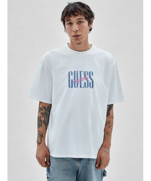 Guess(ゲス)の「GUESS Originals Washed Logo Tee ロゴTシャツ(Tシャツ/カットソー・メンズ・ホワイト/ブラック・SMALL/MEDIUM/X-LARGE/LARGE)」の7枚目の写真
