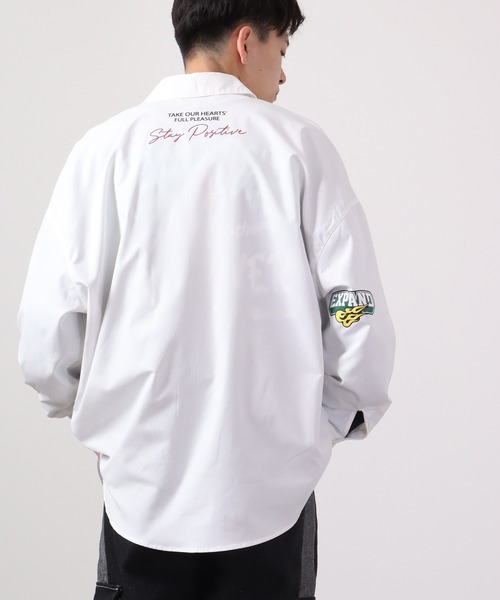 A.T,C in the attic homme（エーティーシーインジアティックオム）の「ATC in the attic homme ワッペンビッグシャツ（シャツ/ブラウス・メンズ・ブラック/ホワイト・L/M）」の21枚目の写真