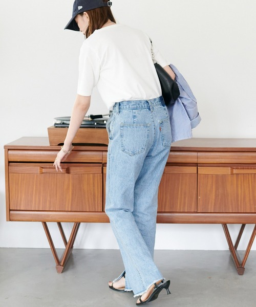 DISCOAT（ディスコート）の「USコットンクルーネックTシャツ（Tシャツ/カットソー・レディース・ブラック系その他/オフホワイト/ピンク/ブラウン/ライトグレー/ブラック・MEDIUM/LARGE）」の7枚目の写真