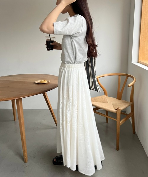 DISCOAT（ディスコート）の「USコットンクルーネックTシャツ（Tシャツ/カットソー・レディース・ブラック系その他/オフホワイト/ピンク/ブラウン/ライトグレー/ブラック・MEDIUM/LARGE）」の8枚目の写真