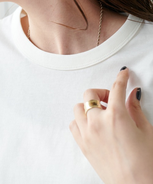 DISCOAT（ディスコート）の「USコットンクルーネックTシャツ（Tシャツ/カットソー・レディース・ブラック系その他/オフホワイト/ピンク/ブラウン/ライトグレー/ブラック・MEDIUM/LARGE）」の13枚目の写真