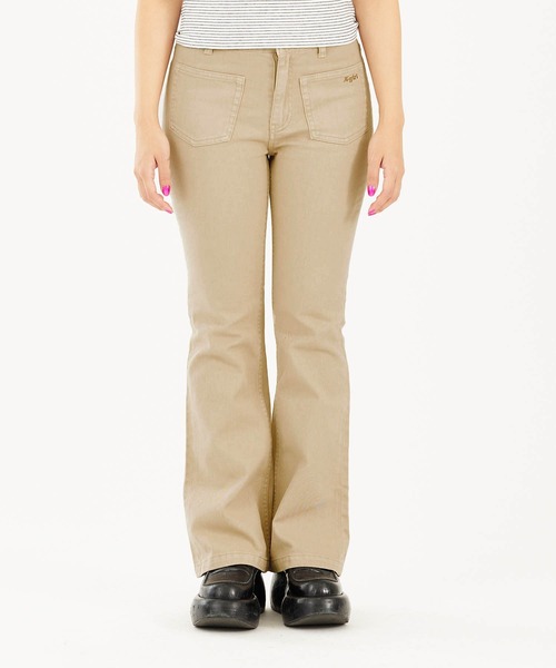 X-girl（エックスガール）の「4 POCKETS FLARE PANTS（デニムパンツ 