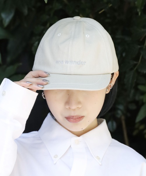 and wander（アンドワンダー）の「and wander/アンドワンダー cotton twill cap キャップ（キャップ・メンズ・ダークグリーン/ベージュ・FREE）」の18枚目の写真