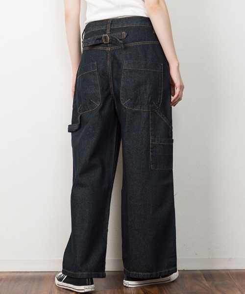 atONE(アットワン)の「atONE ボーイッシュペインターパンツ(デニムパンツ・レディース・ネイビー/ブルー/ワンウォッシュ・L/LL/3L/4L/M)」の19枚目の写真