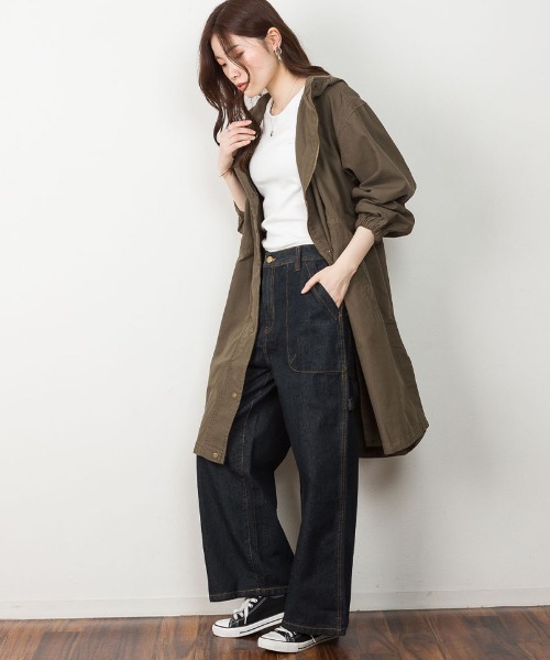 atONE(アットワン)の「atONE ボーイッシュペインターパンツ(デニムパンツ・レディース・ネイビー/ブルー/ワンウォッシュ・L/LL/3L/4L/M)」の21枚目の写真