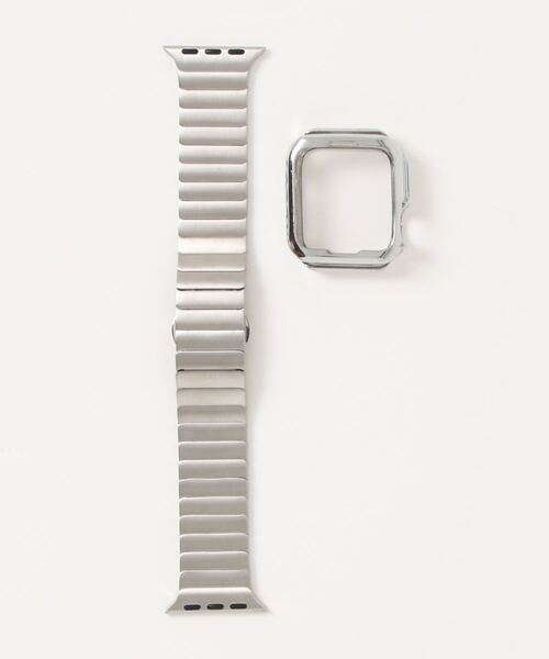 SiNCERE(シンシア)の「Apple Watch Band/アップルウォッチバンド ステンレスベルト TPUケース付〈40-41mm、44-45mm用〉(デジタル腕時計・メンズ・ゴールド/ブラック/ピンクゴールド/シルバー・M/L)」の2枚目の写真