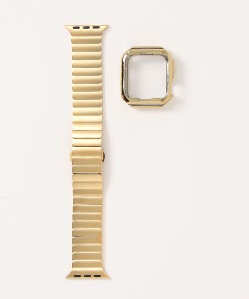 SiNCERE(シンシア)の「Apple Watch Band/アップルウォッチバンド ステンレスベルト TPUケース付〈40-41mm、44-45mm用〉(デジタル腕時計・メンズ・ゴールド/ブラック/ピンクゴールド/シルバー・M/L)」の3枚目の写真
