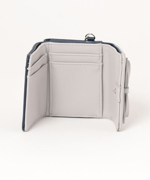 pom ponette junior（ポンポネットジュニア）の「合皮リボンミニ財布（財布・キッズ・ライトブルー/ネイビー・FREE）」の5枚目の写真