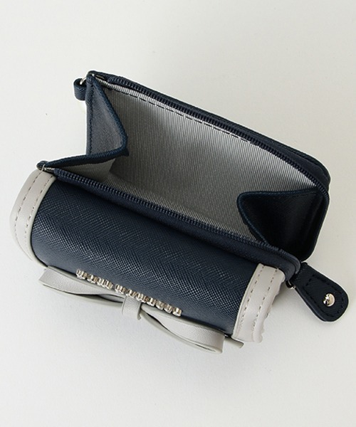 pom ponette junior（ポンポネットジュニア）の「合皮リボンミニ財布（財布・キッズ・ライトブルー/ネイビー・FREE）」の14枚目の写真