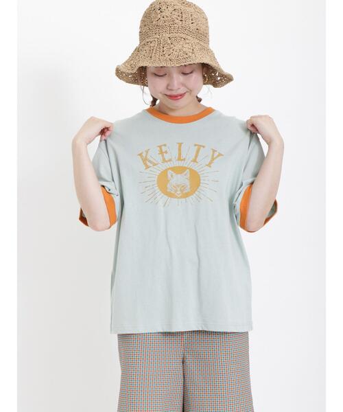 Samansa Mos2（サマンサ モスモス）の「【KELTY×SamansaMos2】キツネプリントTシャツ（Tシャツ/カットソー・レディース・ミント/クリーム・ﾌﾘ-）」の3枚目の写真
