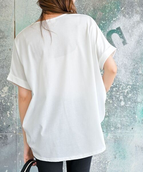 rps（アールピーエス）の「しゃぼん玉ワイドＴシャツ（Tシャツ/カットソー・レディース・イエロー/ブルー/グリーン・フリー）」の10枚目の写真