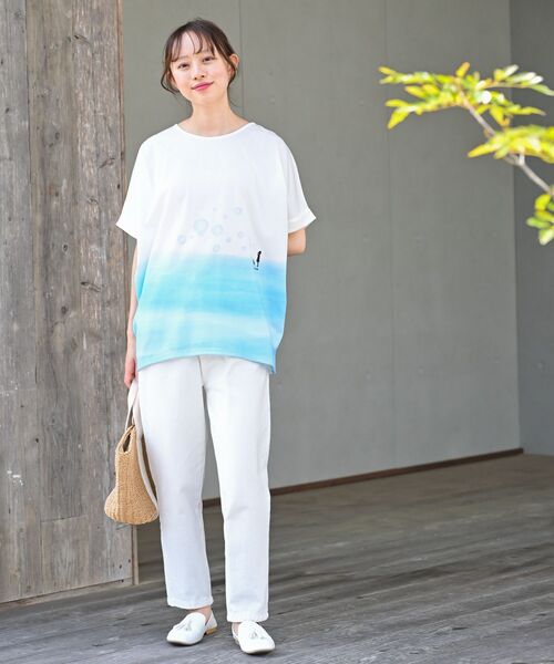 rps（アールピーエス）の「しゃぼん玉ワイドＴシャツ（Tシャツ/カットソー・レディース・イエロー/ブルー/グリーン・フリー）」の12枚目の写真