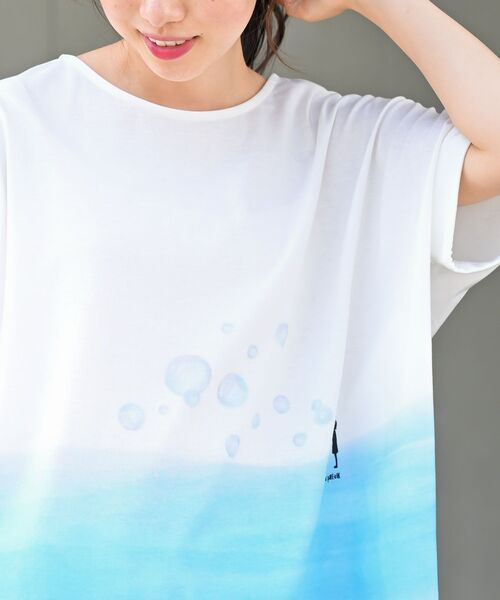 rps（アールピーエス）の「しゃぼん玉ワイドＴシャツ（Tシャツ/カットソー・レディース・イエロー/ブルー/グリーン・フリー）」の16枚目の写真