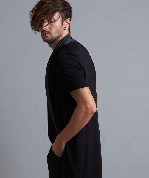 NO ID.（ノーアイディ）の「【NO ID.】Sleeveless Drape Gown / ノースリーブ ドレープ ガウン（カーディガン/ボレロ・メンズ・グレー/その他23/ブラック・ONE SIZE）」の15枚目の写真