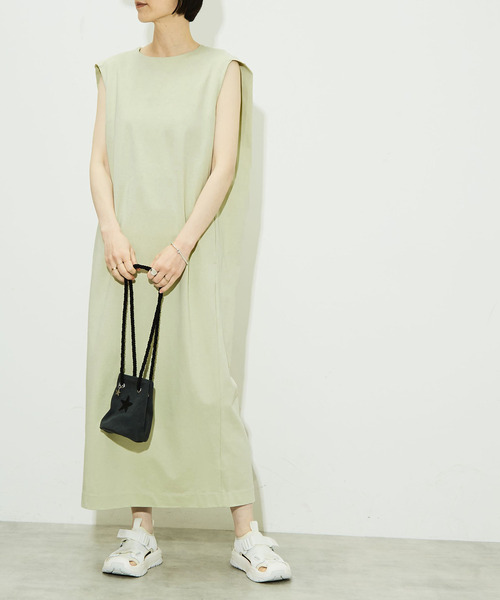 CONVERSE TOKYO（コンバーストウキョウ）の「I LINE SLEEVELESS DRESS（ワンピース・レディース・サックスブルー/ブラック/ミント・FREE）」の7枚目の写真
